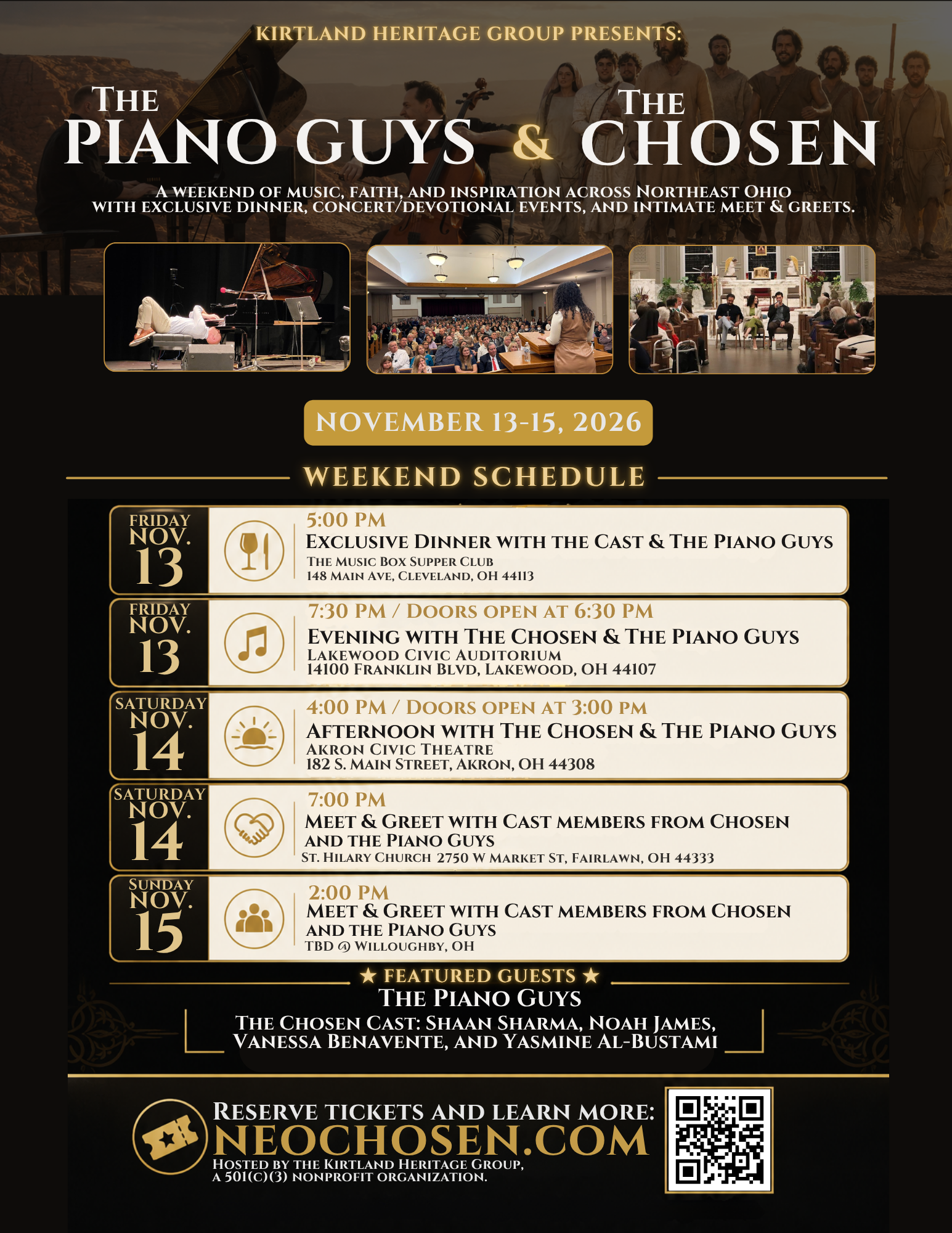 Weekend schedule media graphic preview